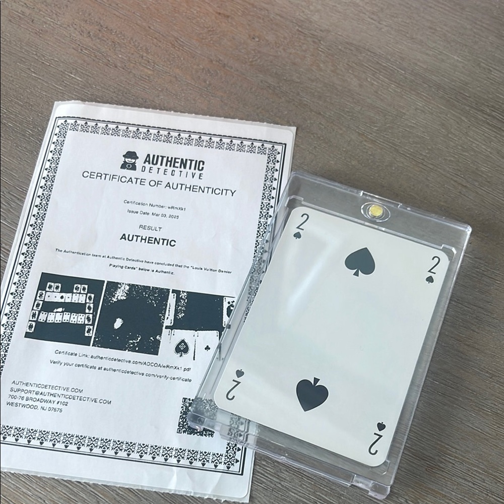 Authentic LV Graphite Playing Card